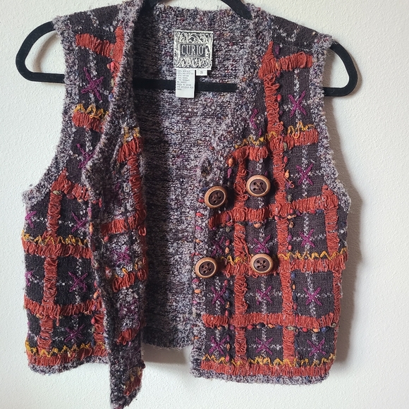 🍁Vintage Curio Button Sweater Vest - Picture 3 of 5